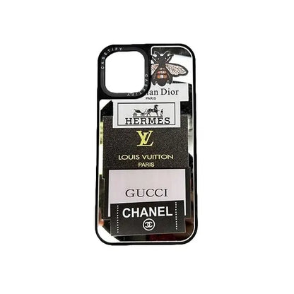 iPhone 13 Pro Butterfly Print Reflective Mirror Back Case