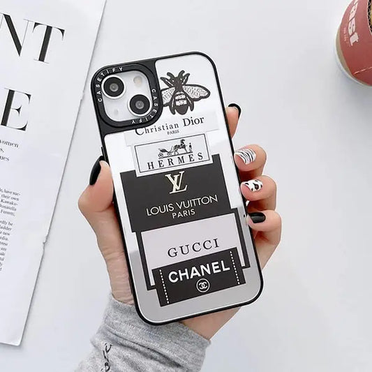 iPhone 13 Pro Butterfly Print Reflective Mirror Back Case