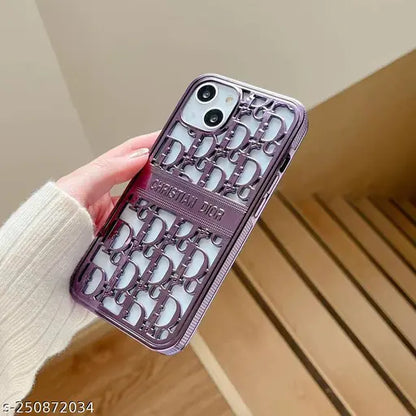 iPhone 14 Pro Max Electroplating Chrome Hollo Soft Back Case